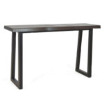 Joliet Live Edge Distressed Cherry and Ebony Console Bar Table