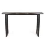 Joliet Live Edge Distressed Cherry and Ebony Console Bar Table - Image 3