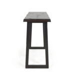Joliet Live Edge Distressed Cherry and Ebony Console Bar Table - Image 4