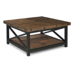Homestyles Carpenter Brown Wood Square Coffee Table - Image 4