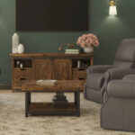 Homestyles Carpenter Brown Wood Square Coffee Table - Image 2