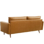 Turner Modern Tan Leather Upholstered Sofa - Image 4