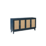 Modern Accent Storage Cabinet Sideboard Wooden Cabinet Console Table with 4 Doors and Adjustable Shelves - Image 6