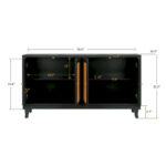 Modern Accent Storage Cabinet Sideboard Wooden Cabinet Console Table with 4 Doors and Adjustable Shelves - Image 13