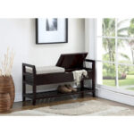 Jessup Espresso Storage Shoe Bench - Image 2
