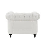 Chesterfield Elegance Collection: Loveseat and Accent Chair with Rolled Arms for Living Room, Office, Reception - Image 8