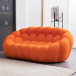 2-Seat Bubble Curved Lazy Sofa Honeycomb Shaped with 3D Textile Fabric for Living Room - Image 30