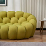 2-Seat Bubble Curved Lazy Sofa Honeycomb Shaped with 3D Textile Fabric for Living Room - Image 5