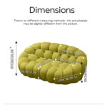 2-Seat Bubble Curved Lazy Sofa Honeycomb Shaped with 3D Textile Fabric for Living Room - Image 7