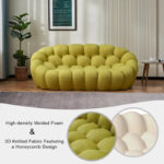 2-Seat Bubble Curved Lazy Sofa Honeycomb Shaped with 3D Textile Fabric for Living Room - Image 8