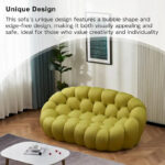 2-Seat Bubble Curved Lazy Sofa Honeycomb Shaped with 3D Textile Fabric for Living Room - Image 9