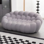 2-Seat Bubble Curved Lazy Sofa Honeycomb Shaped with 3D Textile Fabric for Living Room - Image 12
