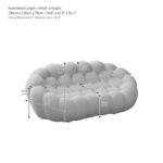 2-Seat Bubble Curved Lazy Sofa Honeycomb Shaped with 3D Textile Fabric for Living Room - Image 16