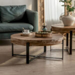 31.29 Modern Retro Splicing Round Coffee Table - Image 36