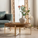 31.29 Modern Retro Splicing Round Coffee Table - Image 19