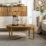31.29 Modern Retro Splicing Round Coffee Table - Image 25