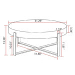 31.29 Modern Retro Splicing Round Coffee Table - Image 32