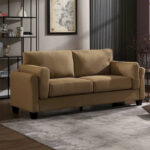 Modern Double Arm Sofa,Deep Seat Couch,Pillowed Back Cushions,Durable Upholstered Fabric - Image 32