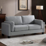 Modern Double Arm Sofa,Deep Seat Couch,Pillowed Back Cushions,Durable Upholstered Fabric - Image 33