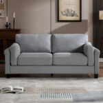 Modern Double Arm Sofa,Deep Seat Couch,Pillowed Back Cushions,Durable Upholstered Fabric - Image 3