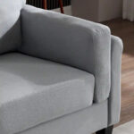 Modern Double Arm Sofa,Deep Seat Couch,Pillowed Back Cushions,Durable Upholstered Fabric - Image 24