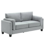 Modern Double Arm Sofa,Deep Seat Couch,Pillowed Back Cushions,Durable Upholstered Fabric - Image 28