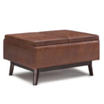 34 inch Wide Mid Century Modern Rectangle Table Ottoman - Image 2