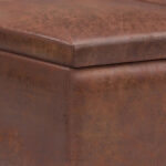 34 inch Wide Mid Century Modern Rectangle Table Ottoman - Image 4