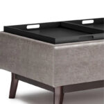 34 inch Wide Mid Century Modern Rectangle Table Ottoman - Image 14