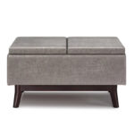 34 inch Wide Mid Century Modern Rectangle Table Ottoman - Image 16