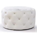 Meerna 24-inch Round Tufted Padded Ottoman (Optional Colors) - Image 2