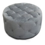 Meerna 24-inch Round Tufted Padded Ottoman (Optional Colors) - Image 3