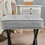 Textured Velvet Ottoman Vanity Stool 18X18X17 - Image 33