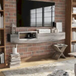 Contemporary 63-inch 1-Shelf Floating TV Console with Drawer and Lift-top Storage by