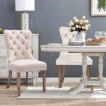 Dining Chairs Set of 6, Luxury Upholstered Velvet Kitchen Chairs Side Chair with Padded Seat Back and Solid Wood Legs - N/A - Image 23