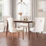 Dining Chairs Set of 6, Luxury Upholstered Velvet Kitchen Chairs Side Chair with Padded Seat Back and Solid Wood Legs - N/A - Image 24