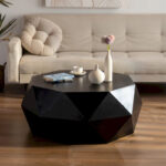 Three-dimensional Embossed Pattern Design American Retro Style Coffee Table - Image 2