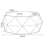 Three-dimensional Embossed Pattern Design American Retro Style Coffee Table - Image 4
