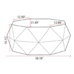 Three-dimensional Embossed Pattern Design American Retro Style Coffee Table - Image 16