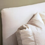 Stetson Ivory Linen Upholstered Slipcover Style Platform Panel Bed, Eastern King - Image 3