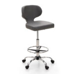 PU Leather Office Chair Swivel Adjustable Rolling Stool with Wheels - Image 15