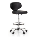 PU Leather Office Chair Swivel Adjustable Rolling Stool with Wheels - Image 16