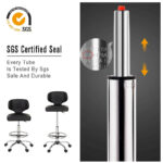 PU Leather Office Chair Swivel Adjustable Rolling Stool with Wheels - Image 13