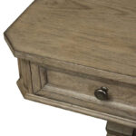 Simply Elegant White, Brown, & Heathered Taupe Writing Desk - Image 8