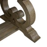Simply Elegant White, Brown, & Heathered Taupe Writing Desk - Image 9