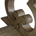 Simply Elegant White, Brown, & Heathered Taupe Writing Desk - Image 10