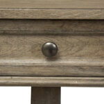 Simply Elegant White, Brown, & Heathered Taupe Writing Desk - Image 11