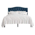 Classic Linen Button Tufted Upholstered Platform Bed - Image 25