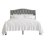 Classic Linen Button Tufted Upholstered Platform Bed - Image 26