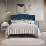 Classic Linen Button Tufted Upholstered Platform Bed - Image 7